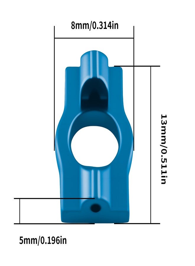 FSDKEDUF Aluminum Caster Blocks & C-Hubs for RC Car for WLtoys 244016, Losi Micro-B & Micro-T - Durable CNC Upgrade Parts RC Car Accessories for Performance & Replacement (Blue) - Image 2